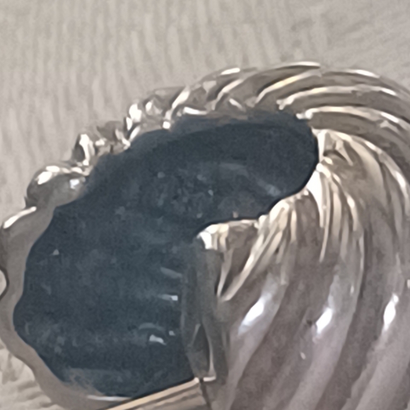 David Yurman Sculpted Cable Shrimp Hoop Earrings, SS & 14k - Picture 11 of 11